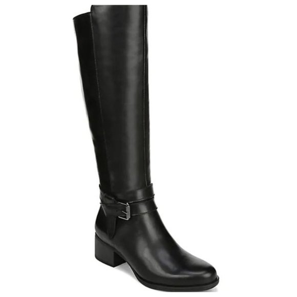 Naturalizer - Kelina Leather Tall Boots Black 10W - Picture 1 of 10